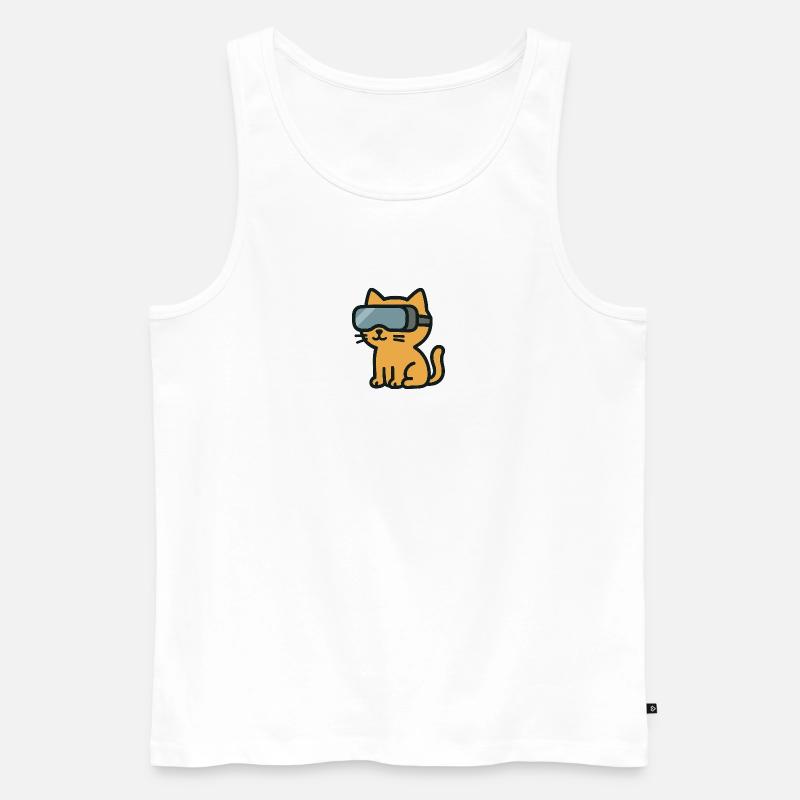 VR Chat: Das immersive Katzenabenteuer - Männer Premium Bio Tank Top - Weiß