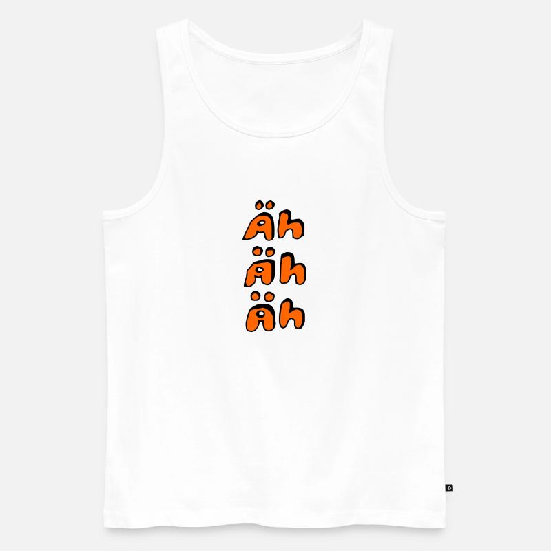 äh äh äh - Männer Premium Bio Tank Top - Weiß