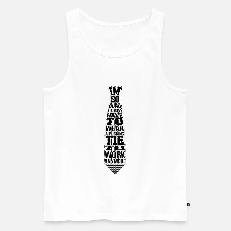 Krawatte - Männer Premium Bio Tank Top - Weiß