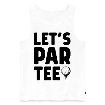 Let's Par Tee Golf Player Golfing Golf Course Golf - Männer Premium Bio Tank Top - Weiß - Vorne - Michal (187cm)