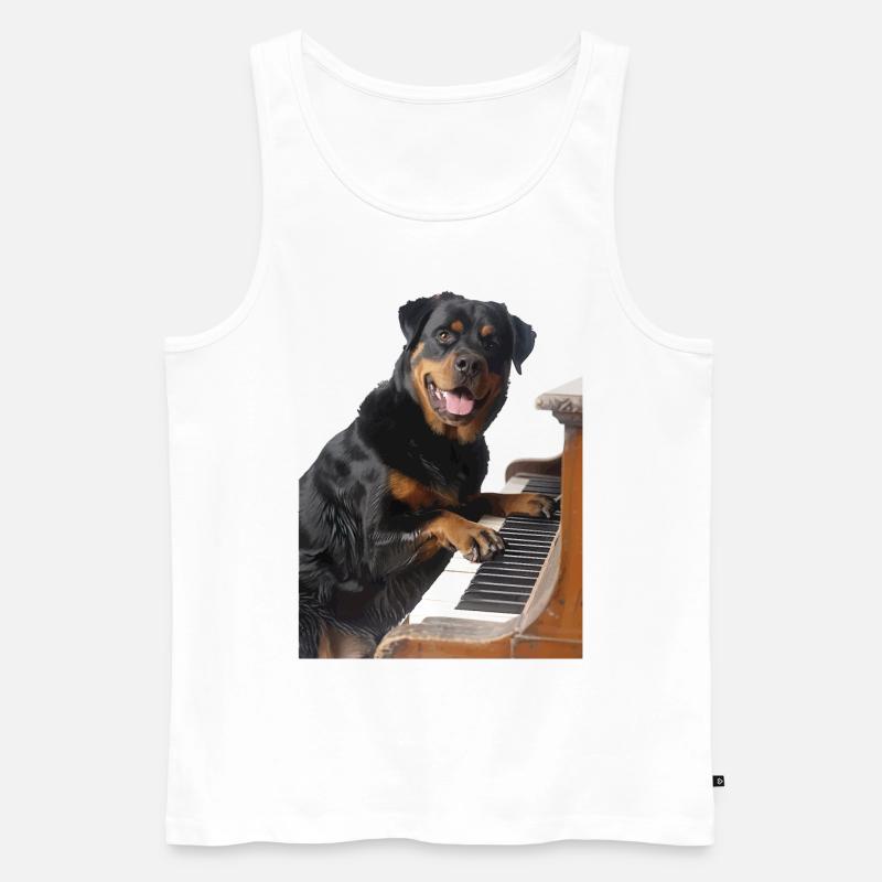 Rottweiler - Männer Premium Bio Tank Top - Weiß