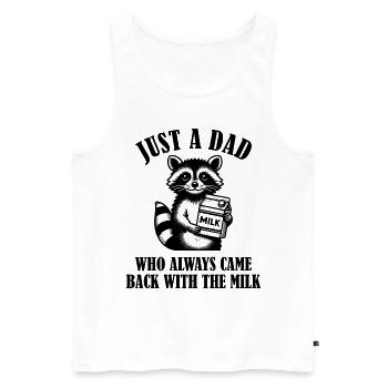 Father Humor Dad Same Parent Dad - Men's Premium Organic Tank Top - white - Front - AI Model Male 178 light (178cm)