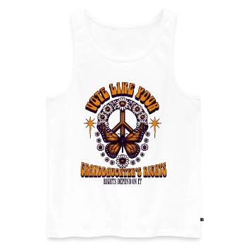 Grandma Feminism Little Girl Granny - Men's Premium Organic Tank Top - white - Front - Michal (187cm)