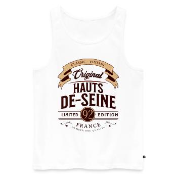 Hauts-de-Seine Department France - Men's Premium Organic Tank Top - white - Front - Michal (187cm)