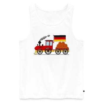 Allemagne Flag Basketball Railway - Débardeur bio Premium Homme - blanc - Devant - Michal (187cm)