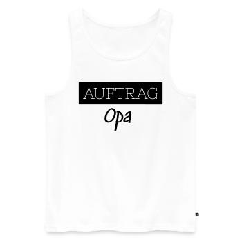 Order Grandpa Family Funny Gift - Men's Premium Organic Tank Top - white - Front - Michal (187cm)