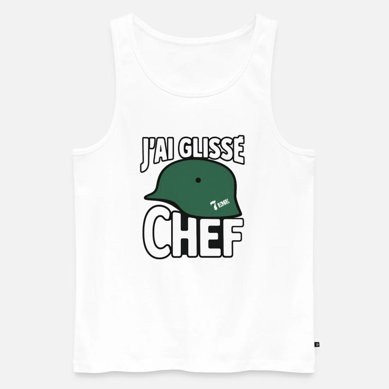 Ich bin ausgerutscht, Koch - Männer Premium Bio Tank Top - Weiß