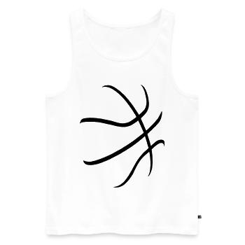 basketball - Männer Premium Bio Tank Top - Weiß - Vorne - AI Model Male 178 light (178cm)