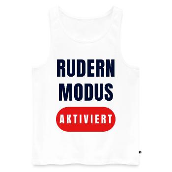 Rudder Mode Enabled - Men's Premium Organic Tank Top - white - Front - AI Model Male 178 light (178cm)