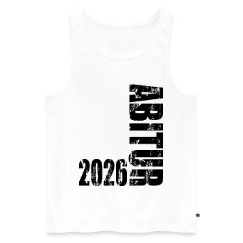 Abitur 2026 - Männer Premium Bio Tank Top - Weiß - Vorne - Michal (187cm)
