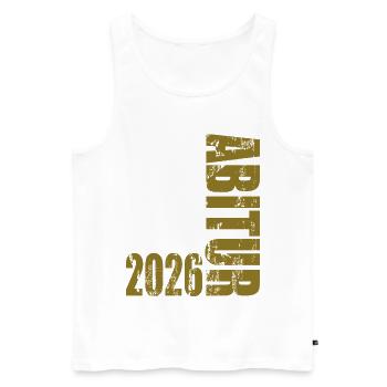 Abitur 2026 - Männer Premium Bio Tank Top - Weiß - Vorne - AI Model Male 178 light (178cm)