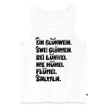 Lustiges Geschenk Glühwein Weihnachten Besoffen - Männer Premium Bio Tank Top - Weiß - Vorne - Michal (187cm)