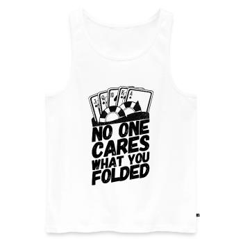 Poker Pokern Karten Spruch Folded - Männer Premium Bio Tank Top - Weiß - Vorne - AI Model Male 178 light (178cm)