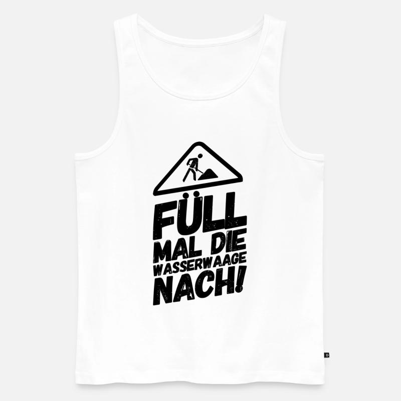 Bauarbeiter Baustelle Nachfüllen - Männer Premium Bio Tank Top - Weiß