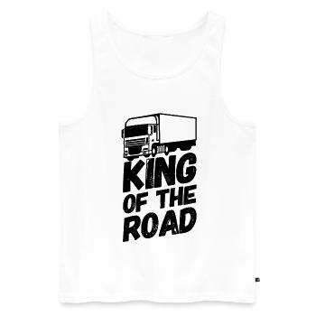 Truck Driver Truck Lorry King II - Men's Premium Organic Tank Top - white - Front - Michal (187cm)