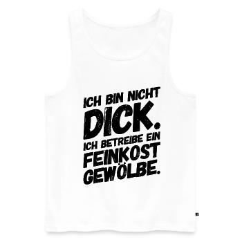 Lustige Sprüche Abnehmen Gewölbe - Männer Premium Bio Tank Top - Weiß - Vorne - Michal (187cm)