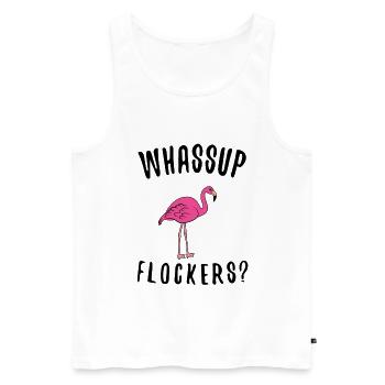 Flamingo Pink Flamingo Flamingo Gift - Men's Premium Organic Tank Top - white - Front - AI Model Male 178 light (178cm)