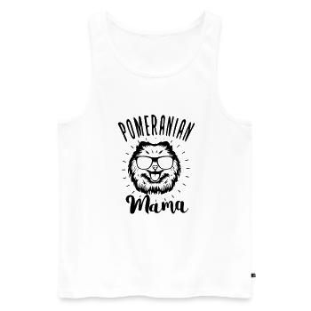 Spitz Pomeranian Zwergspitz Hund - Männer Premium Bio Tank Top - Weiß - Vorne - Michal (187cm)