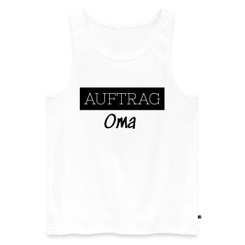 Order Grandma Family Funny Grandmother Gift - Men's Premium Organic Tank Top - white - Front - Michal (187cm)