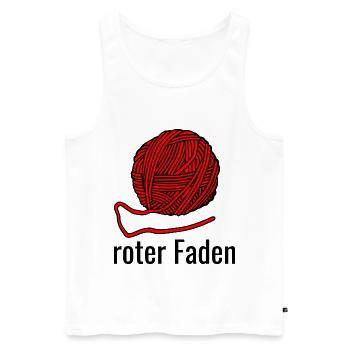 Roter Faden - Männer Premium Bio Tank Top - Weiß - Vorne - Michal (187cm)