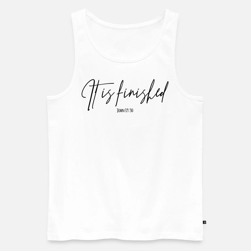 It is finished - Männer Premium Bio Tank Top - Weiß
