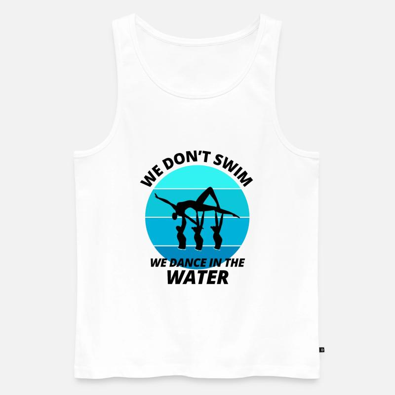 Synchro Schwimmer Synchronschwimmen Lustig - Männer Premium Bio Tank Top - Weiß