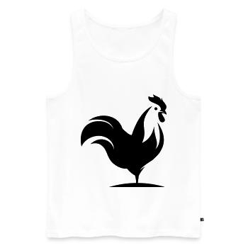 Rooster animal silhouette - Men's Premium Organic Tank Top - white - Front - AI Model Male 178 light (178cm)