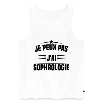 I can't I have sophrology - Men's Premium Organic Tank Top - white - Front - Michal (187cm)