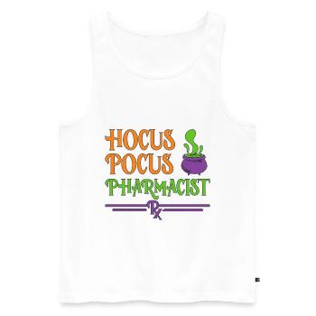 Pharmacist Halloween - Men's Premium Organic Tank Top - white - Front - AI Model Male 178 light (178cm)