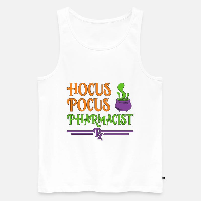 Pharmacist Halloween - Männer Premium Bio Tank Top - Weiß