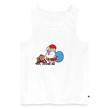Santa Claus Christmas Santa - Men's Premium Organic Tank Top - white - Front - Michal (187cm)