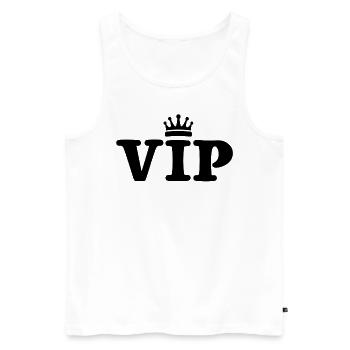 VIP - Männer Premium Bio Tank Top - Weiß - Vorne - AI Model Male 178 light (178cm)