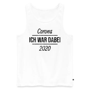 Corona 2020 I was there - Men's Premium Organic Tank Top - white - Front - AI Model Male 178 light (178cm)