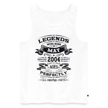 Legende Mai 2004 Jahrgang 2004 Geburtstag 2004 - Männer Premium Bio Tank Top - Weiß - Vorne - Michal (187cm)