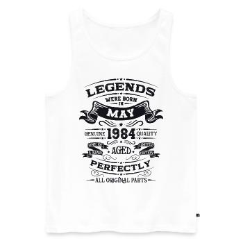Legend May 1984 Vintage 1984 Birthday 1984 - Men's Premium Organic Tank Top - white - Front - Michal (187cm)