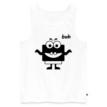 Kleines Monster macht Buh - Männer Premium Bio Tank Top - Weiß - Vorne - Michal (187cm)