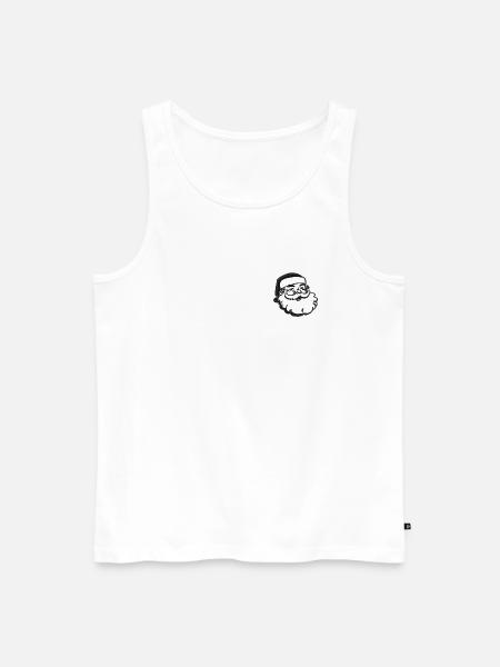 Santa bestickt - Männer Premium Bio Tank Top - Weiß