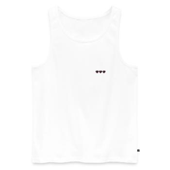 Three Lives - Men's Premium Organic Tank Top - white - Front - AI Model Male 178 light (178cm)