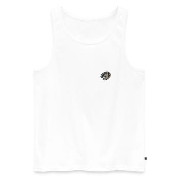 Farbpalette bestickt - Männer Premium Bio Tank Top - Weiß - Vorne - AI Model Male 178 light (178cm)
