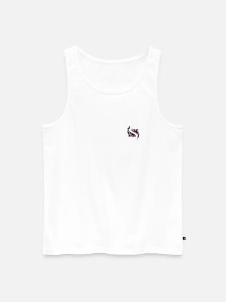 Fisch Koi bestickt - Männer Premium Bio Tank Top - Weiß