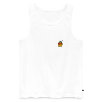 Eis - Männer Premium Bio Tank Top - Weiß - Vorne - Michal (187cm)