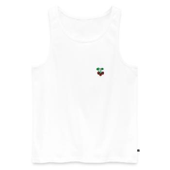 Fraise - Débardeur bio Premium Homme - blanc - Devant - AI Model Male 178 light (178cm)