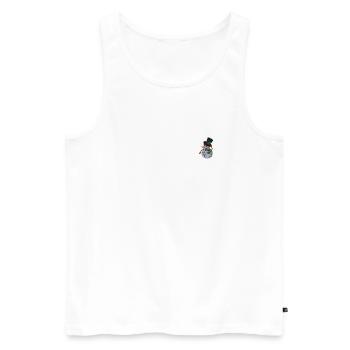 Bonhomme de neige - Débardeur bio Premium Homme - blanc - Devant - AI Model Male 178 light (178cm)