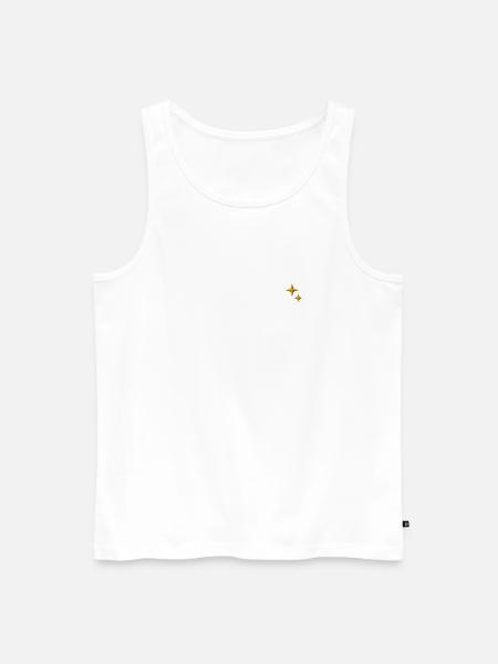 Sterne bestickt - Männer Premium Bio Tank Top - Weiß