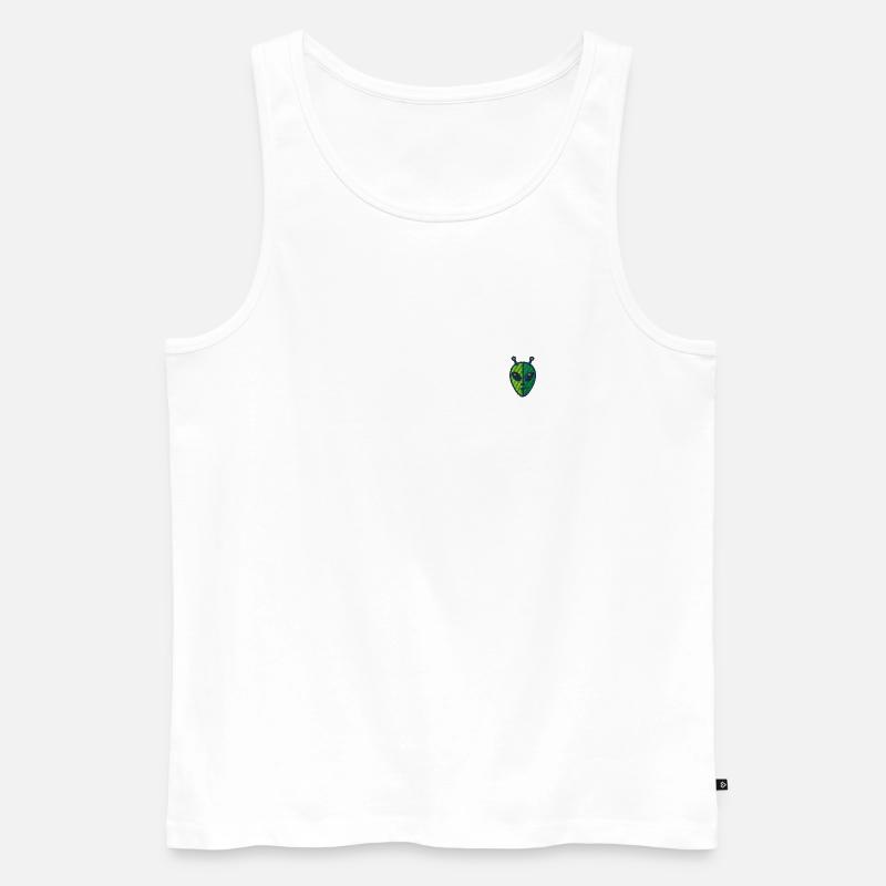 Twofaced alien - Männer Premium Bio Tank Top - Weiß