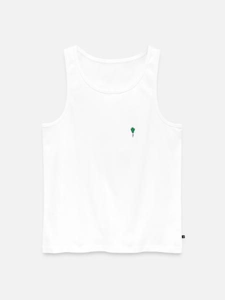 Lauch bestickt - Männer Premium Bio Tank Top - Weiß