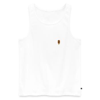 Icecream - Men's Premium Organic Tank Top - white - Front - AI Model Male 178 light (178cm)