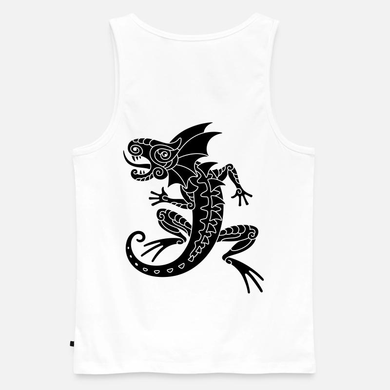 Echse - Männer Premium Bio Tank Top - Weiß