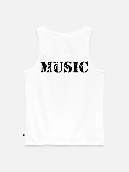 music as a stamp print design - Men's Premium Organic Tank Top - white