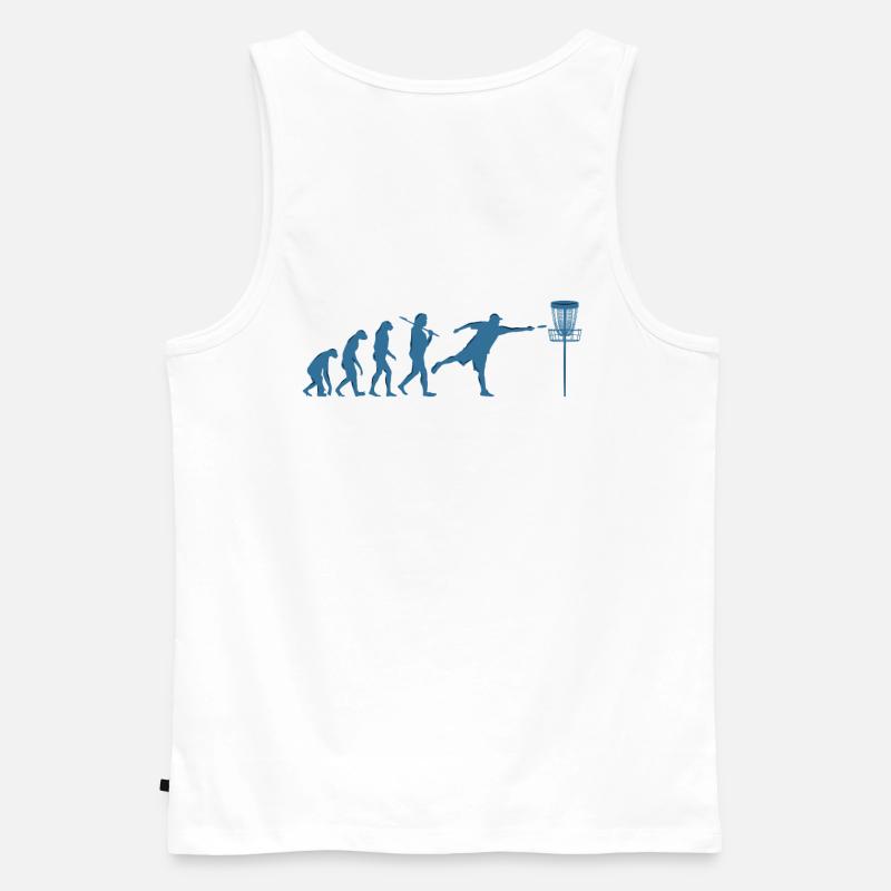 Disc Golf Evolution - Männer Premium Bio Tank Top - Weiß